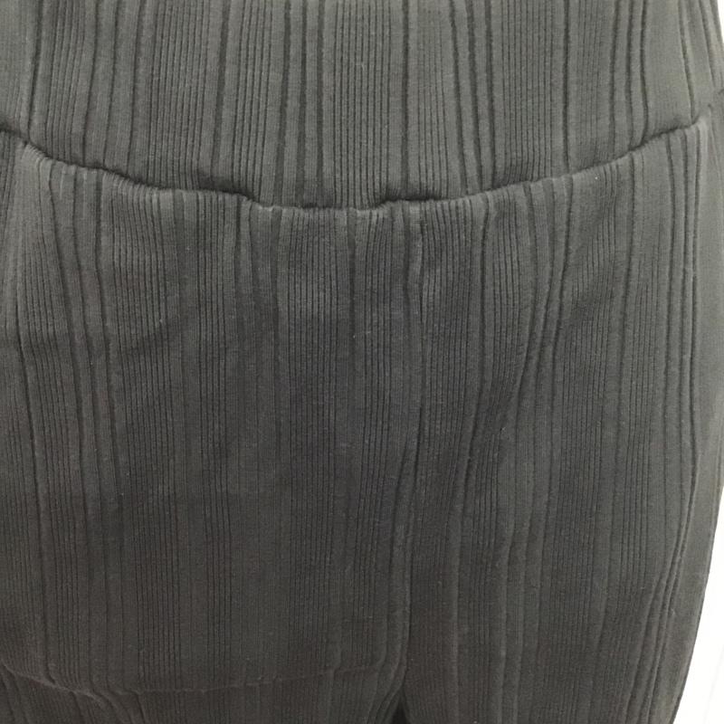 ローリーズファーム LOWRYS FARM ボトムス ボトムス LF519000CF リブパンツ 裾スリット FREE 無地 黒 / ブラック / レディース USED 古着 中古 10082419