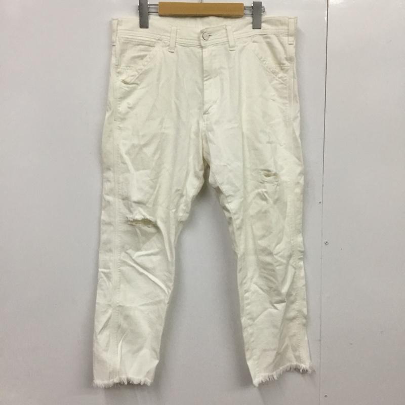 リー Lee パンツ デニム、ジーンズ 33インチ 無地 白 / ホワイト / メンズ USED 古着 中古 10082427