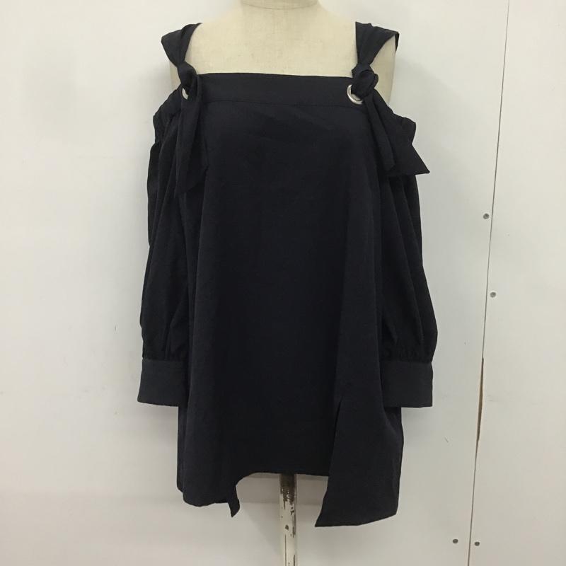 ムルーア MURUA シャツ、ブラウス 長袖 011830402401 ハトメオフショルブラウス FREE 無地 紺 / ネイビー / レディース USED 古着 中古 10082468
