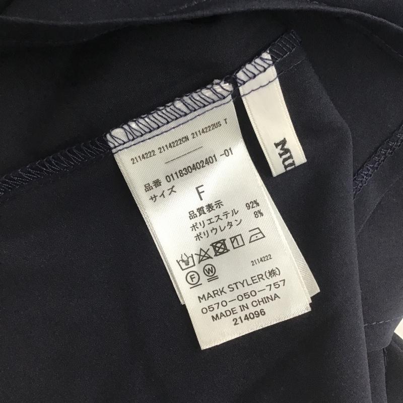 ムルーア MURUA シャツ、ブラウス 長袖 011830402401 ハトメオフショルブラウス FREE 無地 紺 / ネイビー / レディース USED 古着 中古 10082468