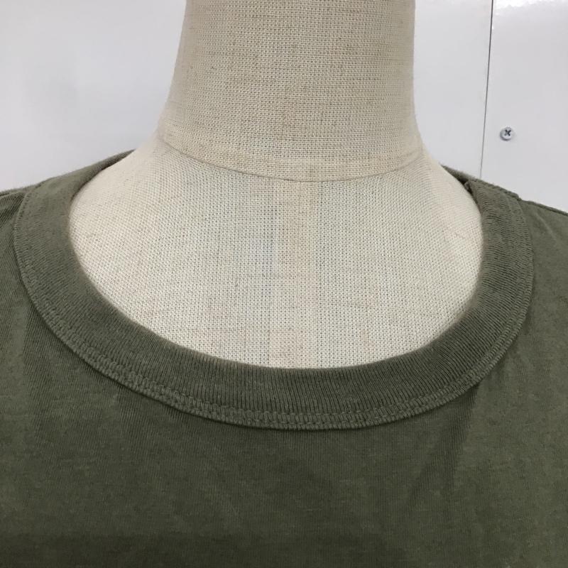 エムエイチエル MHL. Tシャツ 半袖 595-7168550 PRINTED COTTON JERSEY 2 ロゴ、文字 カーキ / カーキ / レディース USED 古着 中古 10082506
