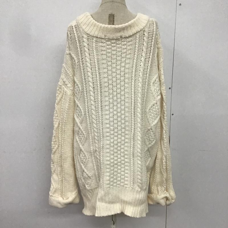 フーズフーチコ who's who Chico ニット、セーター 長袖 FREE 無地 白 / ホワイト / レディース USED 古着 中古 10082648