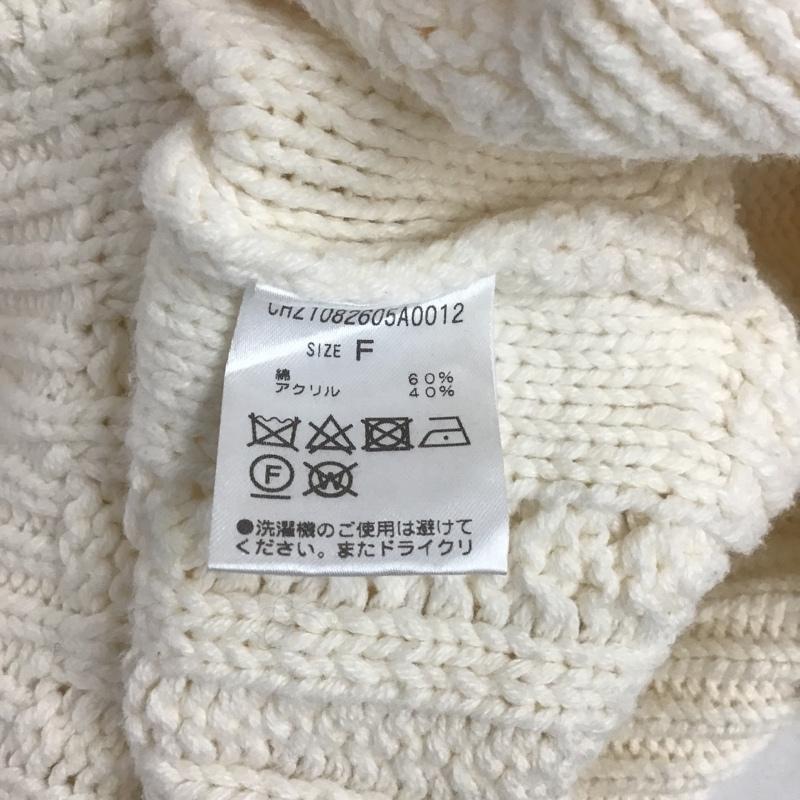 フーズフーチコ who's who Chico ニット、セーター 長袖 FREE 無地 白 / ホワイト / レディース USED 古着 中古 10082648