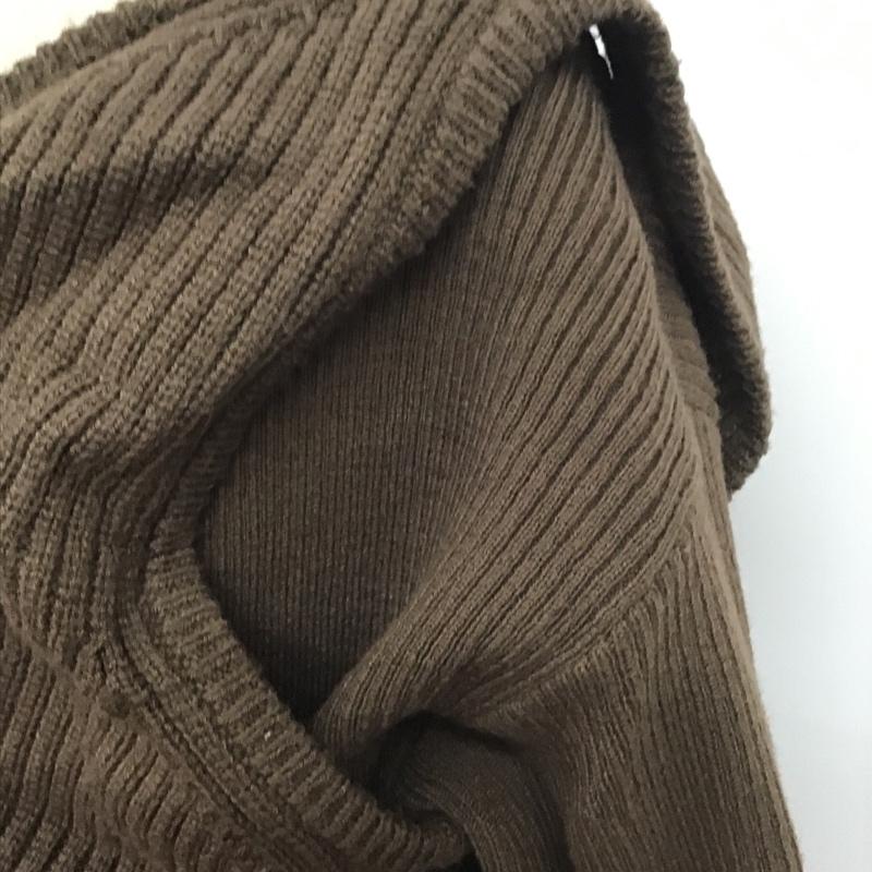 ローリーズファーム LOWRYS FARM ニット、セーター 長袖 FREE 無地 茶 / ブラウン / レディース USED 古着 中古 10082654