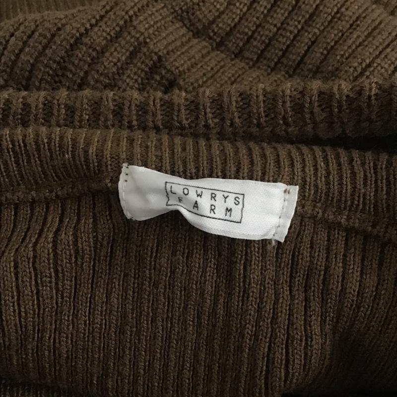 ローリーズファーム LOWRYS FARM ニット、セーター 長袖 FREE 無地 茶 / ブラウン / レディース USED 古着 中古 10082654