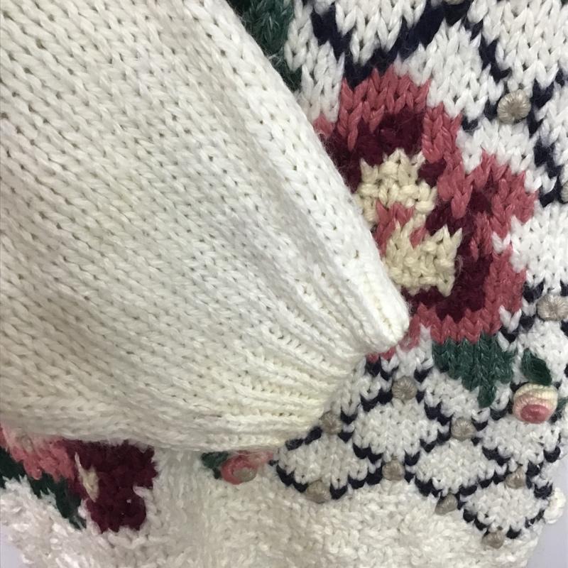 古着 USED ニット、セーター 長袖 M 無地 白 / ホワイト / レディース USED 古着 中古 10082657