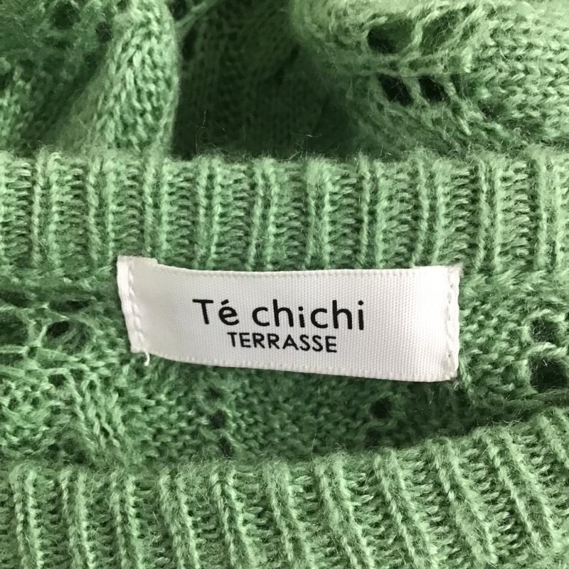 テチチ Techichi ニット、セーター 長袖 FREE 無地 緑 / グリーン / レディース USED 古着 中古 10082661