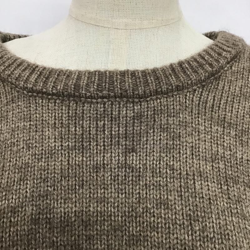アンドジェイ ANDJ ニット、セーター 長袖 無地 茶 / ブラウン / レディース USED 古着 中古 10082662