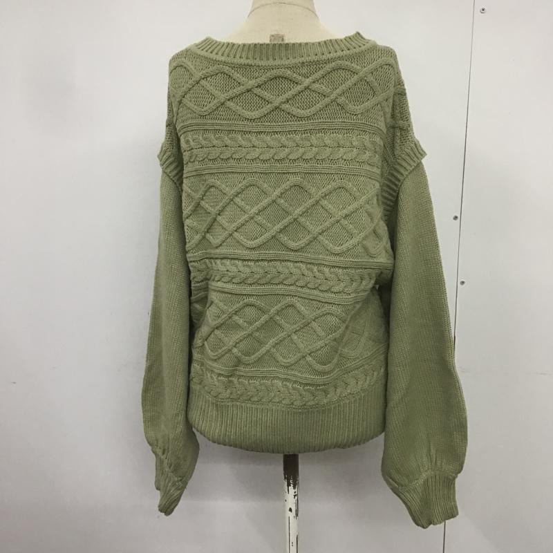 レトロガール RETRO GIRL ニット、セーター 長袖 FREE 無地 薄緑 / ライトグリーン / レディース USED 古着 中古 10082663