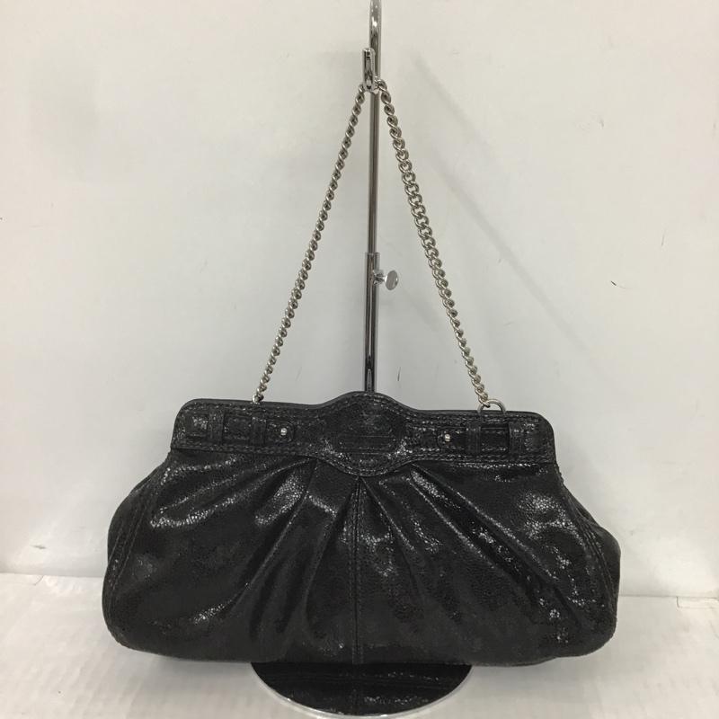 コーチ COACH ハンドバッグ ハンドバッグ 14210 クラッチ 無地 黒 / ブラック / X 銀 / シルバー / レディース USED 古着 中古 10082710