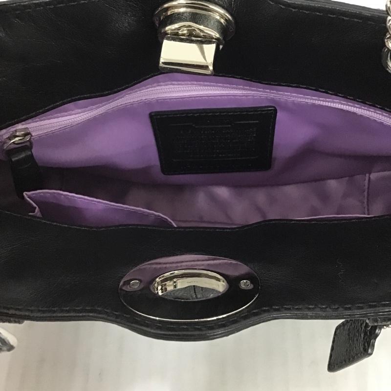 コーチ COACH ハンドバッグ ハンドバッグ 14210 クラッチ 無地 黒 / ブラック / X 銀 / シルバー / レディース USED 古着 中古 10082710