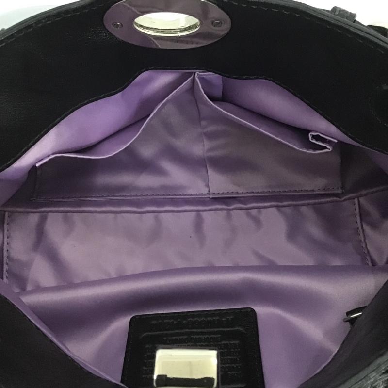 コーチ COACH ハンドバッグ ハンドバッグ 14210 クラッチ 無地 黒 / ブラック / X 銀 / シルバー / レディース USED 古着 中古 10082710
