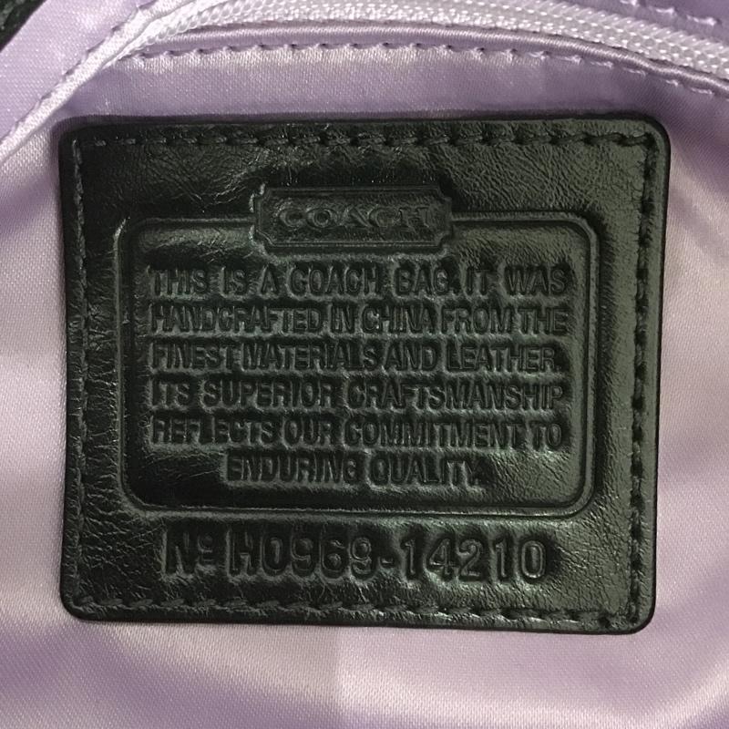 コーチ COACH ハンドバッグ ハンドバッグ 14210 クラッチ 無地 黒 / ブラック / X 銀 / シルバー / レディース USED 古着 中古 10082710