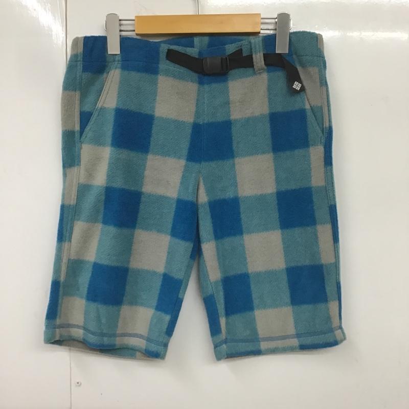 コロンビア Columbia パンツ ショートパンツ 210 PL4214 フリース ハーフパンツ ロゴ S チェック 青 / ブルー / X 灰 / グレー / X 水色 / ライトブルー / レディース USED 古着 中古 10082858