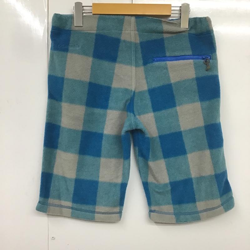 コロンビア Columbia パンツ ショートパンツ 210 PL4214 フリース ハーフパンツ ロゴ S チェック 青 / ブルー / X 灰 / グレー / X 水色 / ライトブルー / レディース USED 古着 中古 10082858