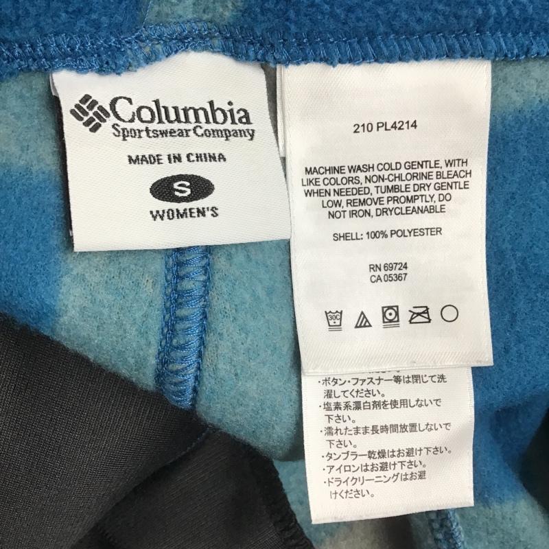 コロンビア Columbia パンツ ショートパンツ 210 PL4214 フリース ハーフパンツ ロゴ S チェック 青 / ブルー / X 灰 / グレー / X 水色 / ライトブルー / レディース USED 古着 中古 10082858