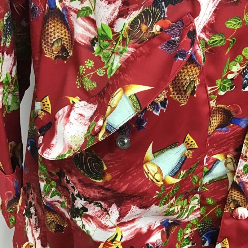アレキサンダーリーチャン AlexanderLeeChang ウェア ウェア AC-031701 TROPICAL RAIN COAT TROPICAL RAIN COAT トロピカルアイビー 3 総柄 赤 / レッド / メンズ USED 古着 中古 10082895
