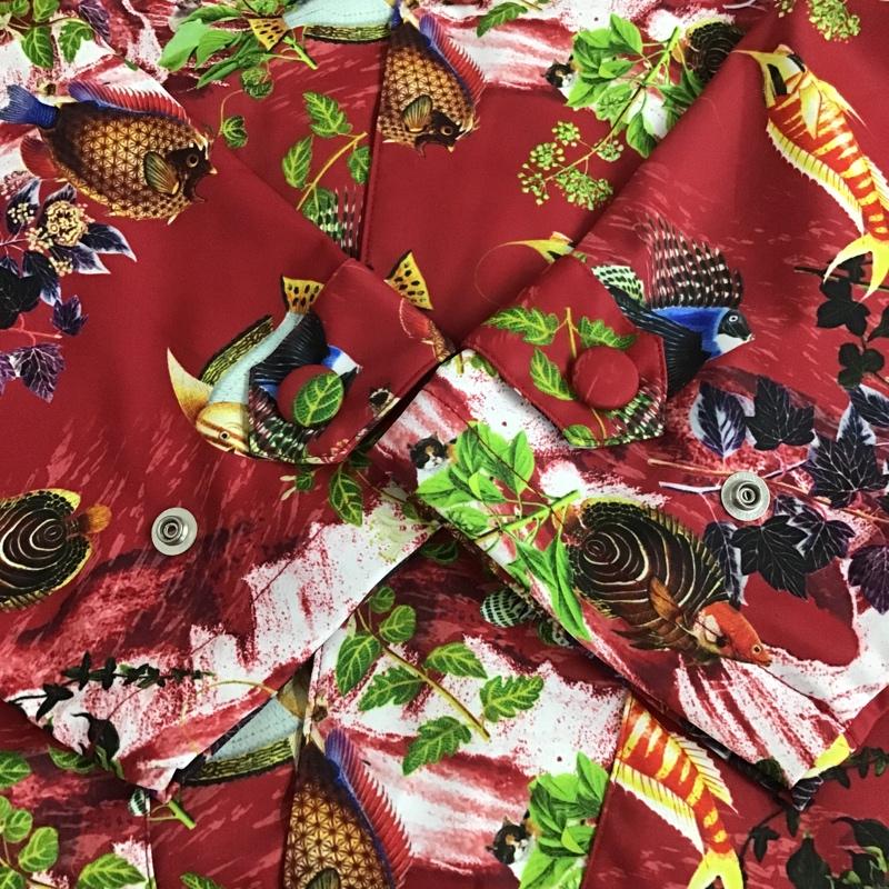 アレキサンダーリーチャン AlexanderLeeChang ウェア ウェア AC-031701 TROPICAL RAIN COAT TROPICAL RAIN COAT トロピカルアイビー 3 総柄 赤 / レッド / メンズ USED 古着 中古 10082895