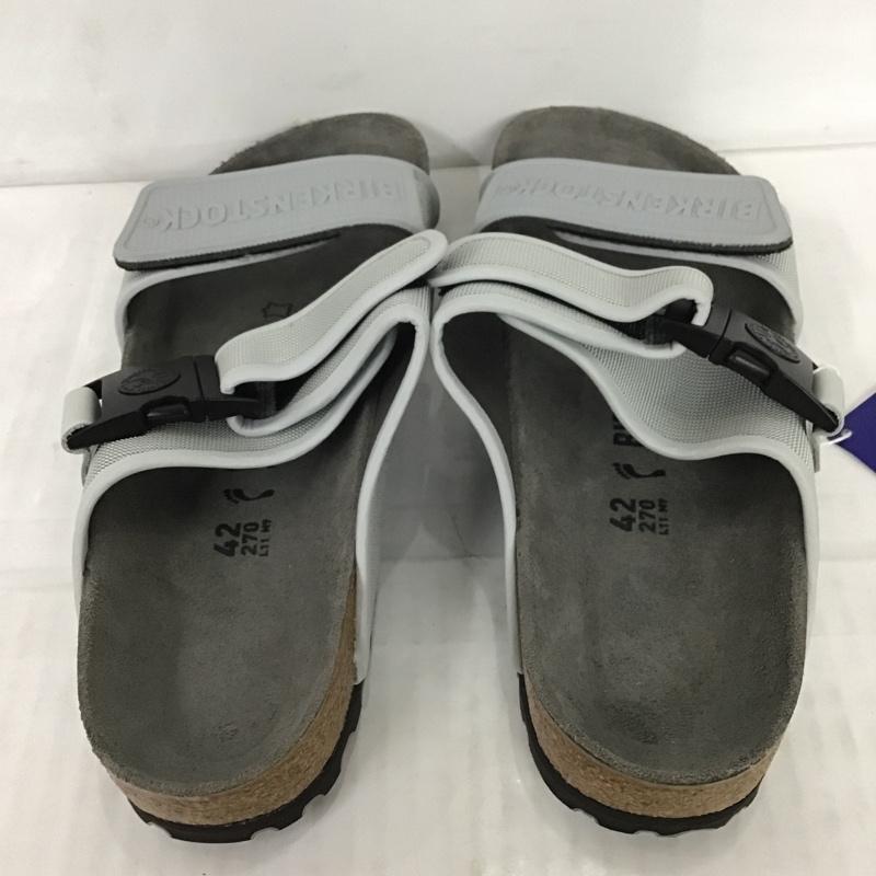 ビルケンシュトック BIRKENSTOCK サンダル サンダル 1009276 Rotterdam ロッテルダム 27cm 箱有 27.0cm ロゴ、文字 灰 / グレー / メンズ USED 古着 中古 10082948