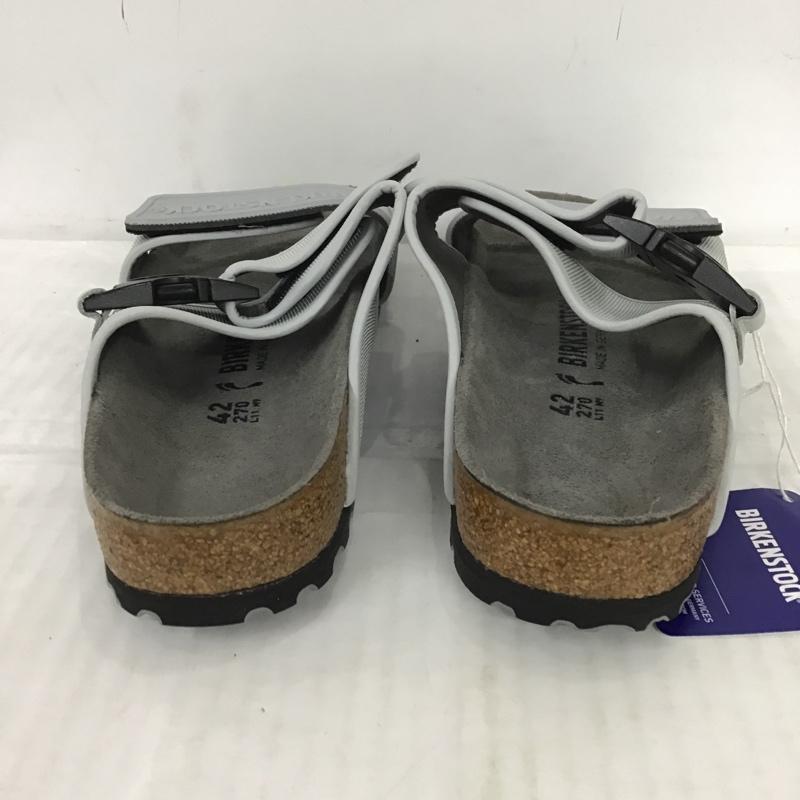 ビルケンシュトック BIRKENSTOCK サンダル サンダル 1009276 Rotterdam ロッテルダム 27cm 箱有 27.0cm ロゴ、文字 灰 / グレー / メンズ USED 古着 中古 10082948