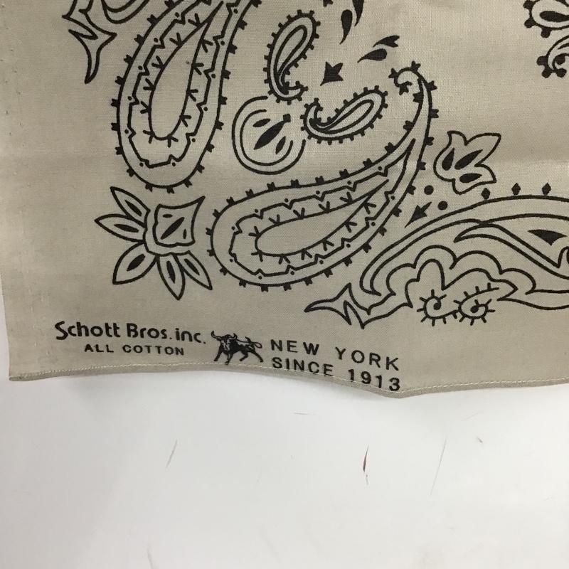 ショット schott ファッション小物 バンダナ ペイズリー バンダナ柄 アイボリー / アイボリー / メンズ USED 古着 中古 10082992