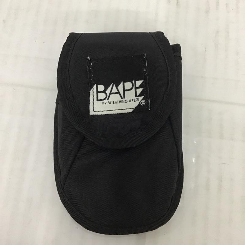 アベイシングエイプ A BATHING APE ポーチ ポーチ 小物入れ ロゴ、文字 黒 / ブラック / メンズ USED 古着 中古 10083028