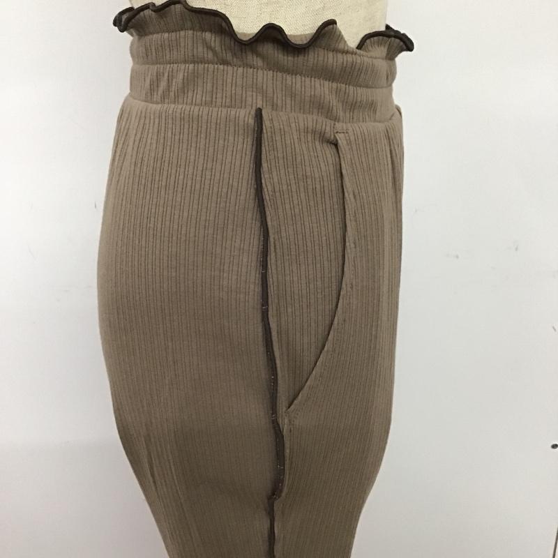 ダブルクローゼット w closet ボトムス ボトムス リブパンツ FREE 無地 ベージュ / ベージュ / レディース USED 古着 中古 10083113