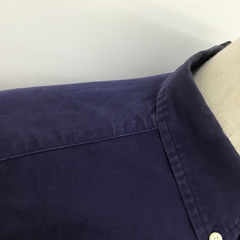 キャリー CALEE シャツ、ブラウス 長袖 ボタンダウンシャツ L 無地 紺 / ネイビー / メンズ USED 古着 中古 10083134
