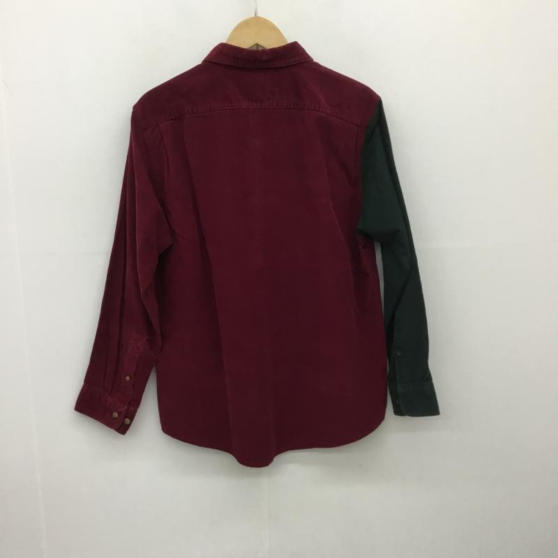 エルエルビーン L.L.Bean シャツ、ブラウス 長袖 00s クレイジー パターン コーデュロイ XL 緑 / グリーン / X えんじ / ワインレッド / X 青 / ブルー / メンズ USED 古着 中古 10083175