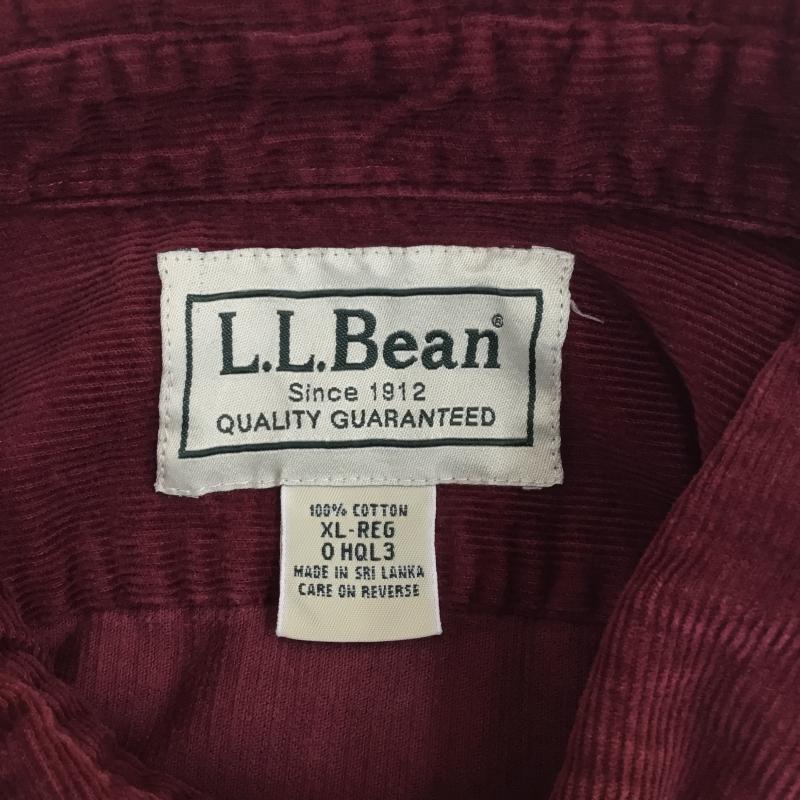 エルエルビーン L.L.Bean シャツ、ブラウス 長袖 00s クレイジー パターン コーデュロイ XL 緑 / グリーン / X えんじ / ワインレッド / X 青 / ブルー / メンズ USED 古着 中古 10083175