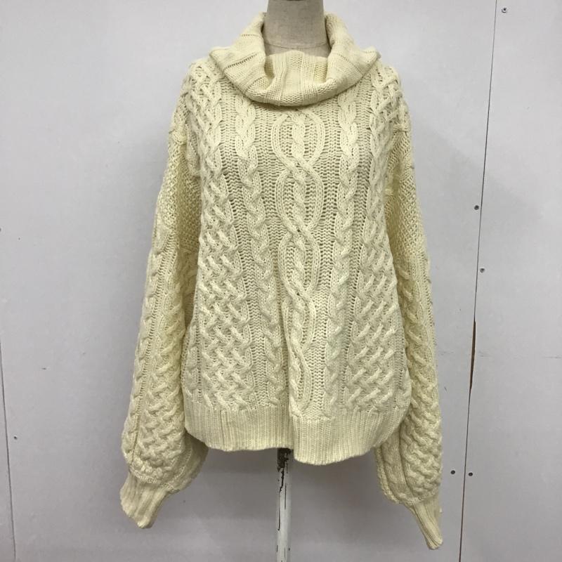 クティール kutir ニット、セーター 長袖 FREE 無地 白 / ホワイト / レディース USED 古着 中古 10083246