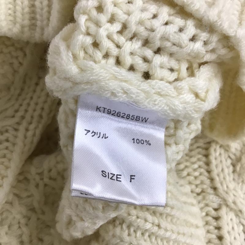 クティール kutir ニット、セーター 長袖 FREE 無地 白 / ホワイト / レディース USED 古着 中古 10083246