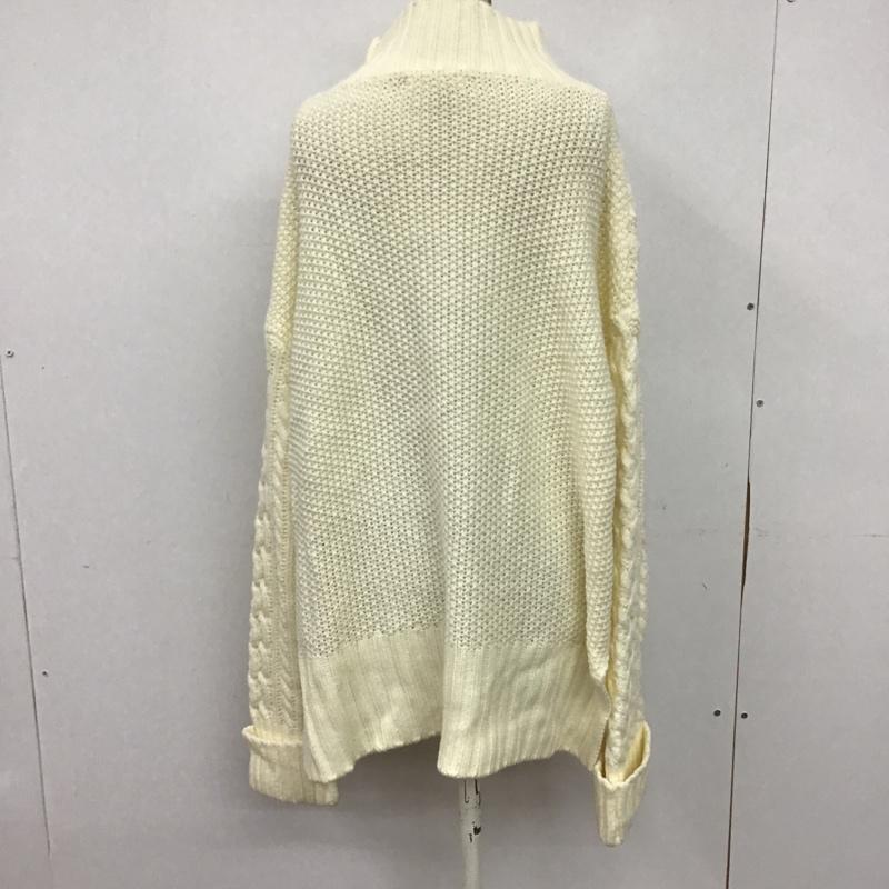 ローリーズファーム LOWRYS FARM ニット、セーター 長袖 L 無地 白 / ホワイト / レディース USED 古着 中古 10083249