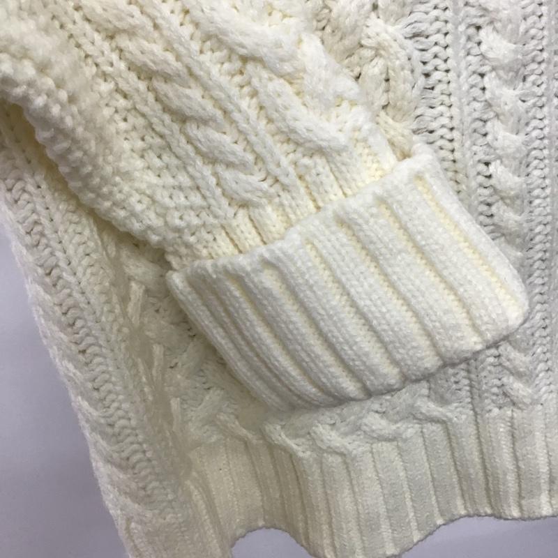 ローリーズファーム LOWRYS FARM ニット、セーター 長袖 L 無地 白 / ホワイト / レディース USED 古着 中古 10083249