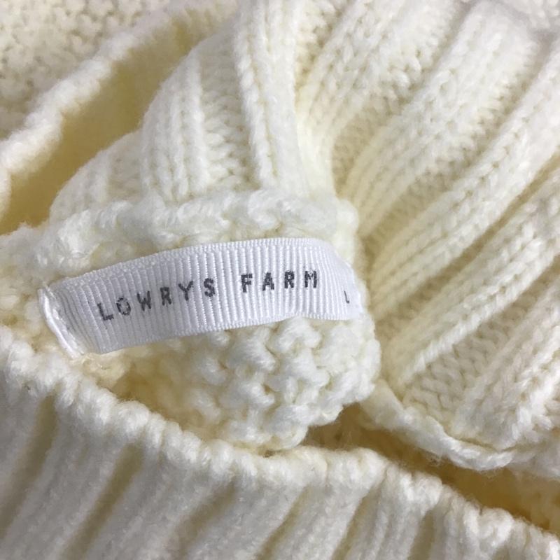 ローリーズファーム LOWRYS FARM ニット、セーター 長袖 L 無地 白 / ホワイト / レディース USED 古着 中古 10083249