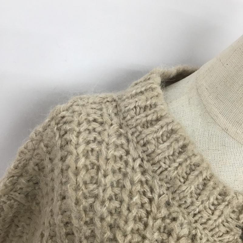 ザラ ZARA カーディガン 長袖 ニット M 無地 ベージュ / ベージュ / レディース USED 古着 中古 10083268