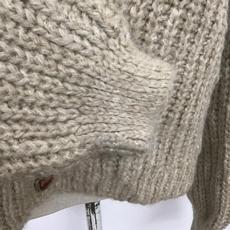 ザラ ZARA カーディガン 長袖 ニット M 無地 ベージュ / ベージュ / レディース USED 古着 中古 10083268