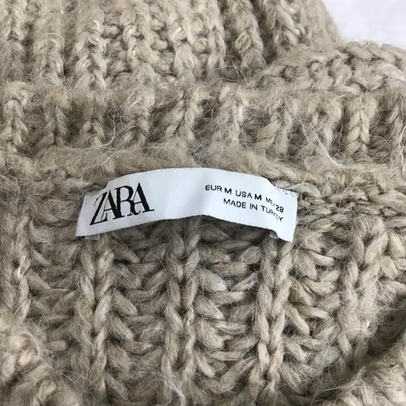 ザラ ZARA カーディガン 長袖 ニット M 無地 ベージュ / ベージュ / レディース USED 古着 中古 10083268