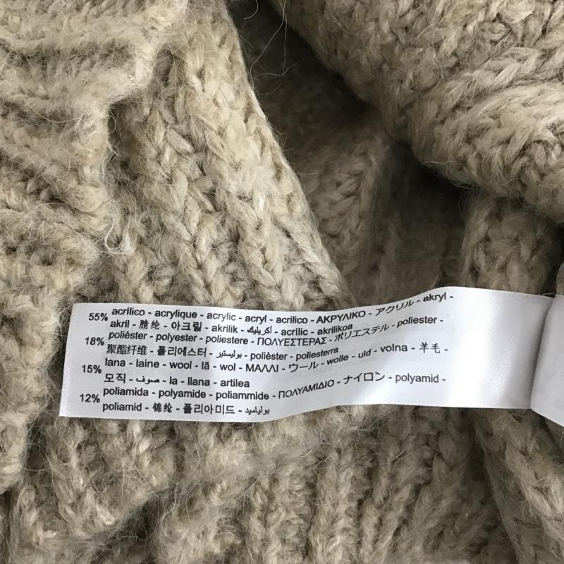 ザラ ZARA カーディガン 長袖 ニット M 無地 ベージュ / ベージュ / レディース USED 古着 中古 10083268