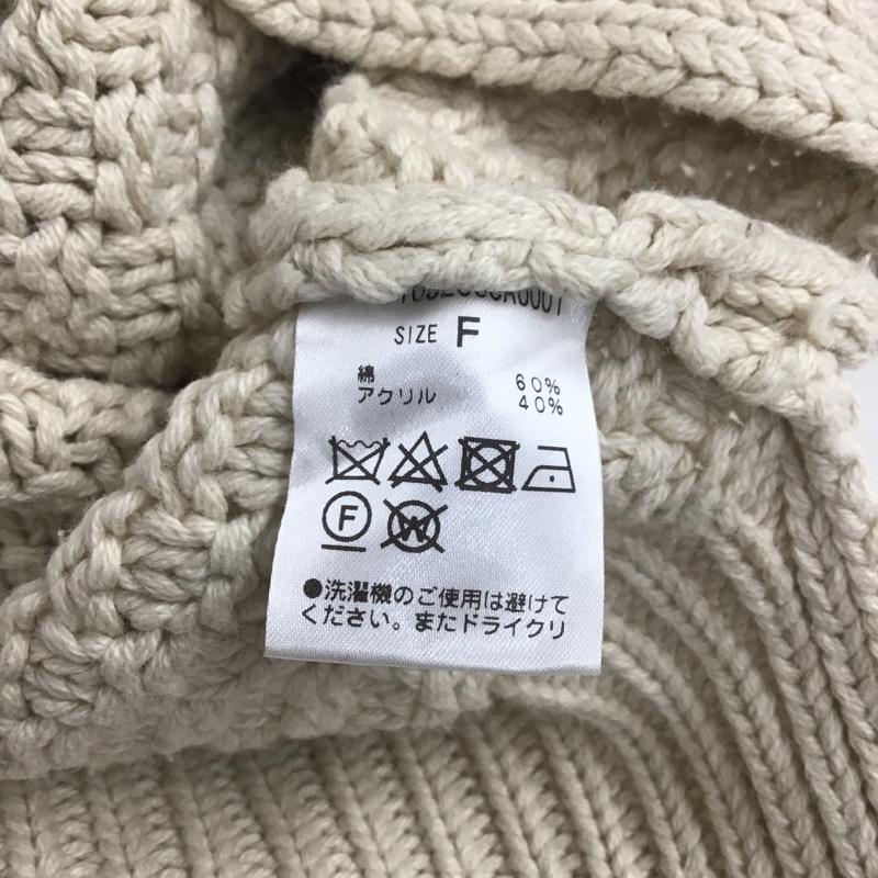 フーズフーチコ who's who Chico ニット、セーター 長袖 FREE 無地 ベージュ / ベージュ / レディース USED 古着 中古 10083273