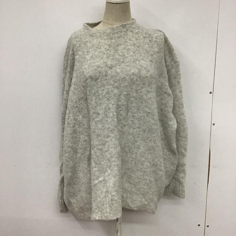 ザラニット ZARA KNIT ニット、セーター 長袖 M 無地 灰 / グレー / レディース USED 古着 中古 10083275