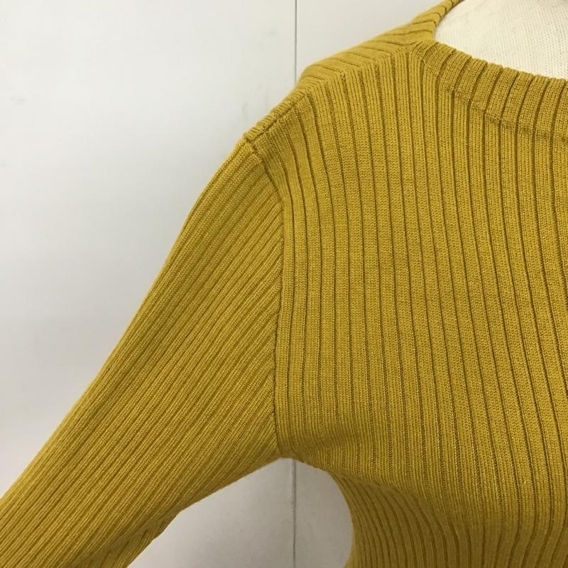 ユナイテッドアローズ UNITED ARROWS ニット、セーター 長袖 無地 マスタード / マスタード / レディース USED 古着 中古 10083279
