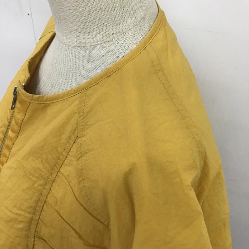 スライ SLY ジャケット、上着 ジャンパー、ブルゾン 030BSY30-1980 NO COLLAR SHIRRING NYLON BZ FREE 無地 黄 / イエロー / レディース USED 古着 中古 10083283