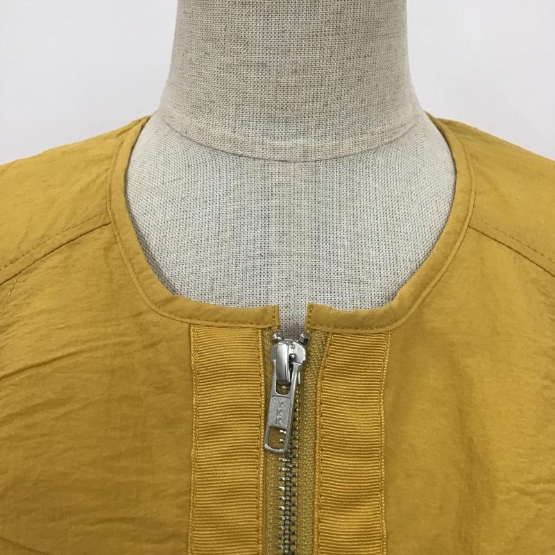 スライ SLY ジャケット、上着 ジャンパー、ブルゾン 030BSY30-1980 NO COLLAR SHIRRING NYLON BZ FREE 無地 黄 / イエロー / レディース USED 古着 中古 10083283