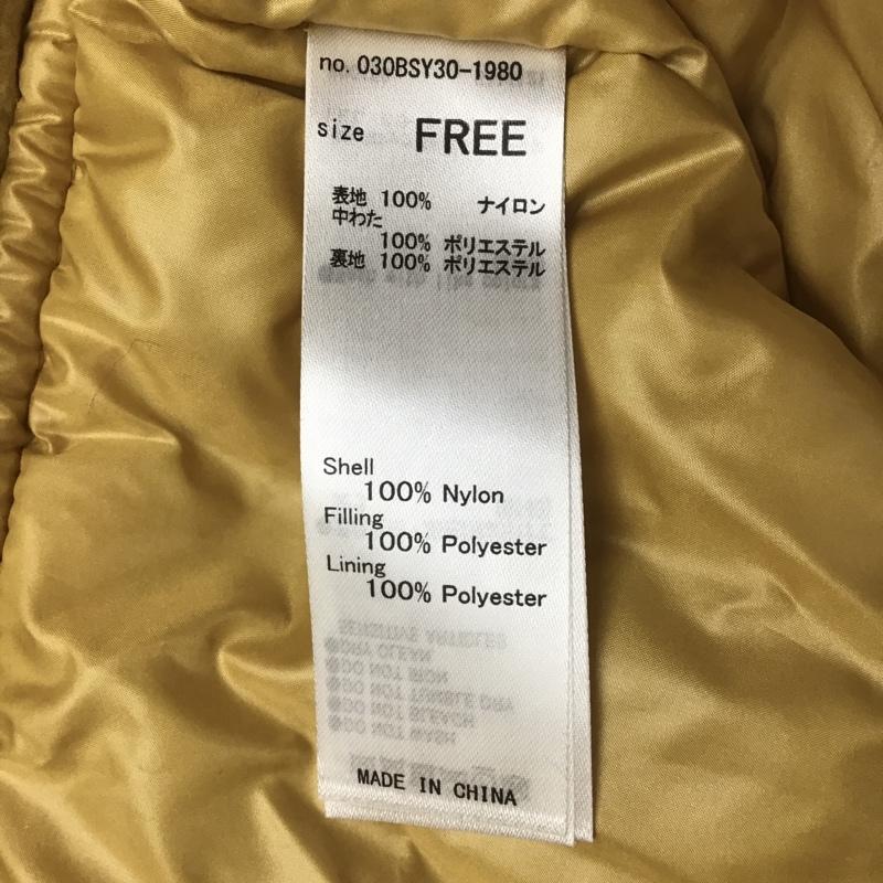 スライ SLY ジャケット、上着 ジャンパー、ブルゾン 030BSY30-1980 NO COLLAR SHIRRING NYLON BZ FREE 無地 黄 / イエロー / レディース USED 古着 中古 10083283