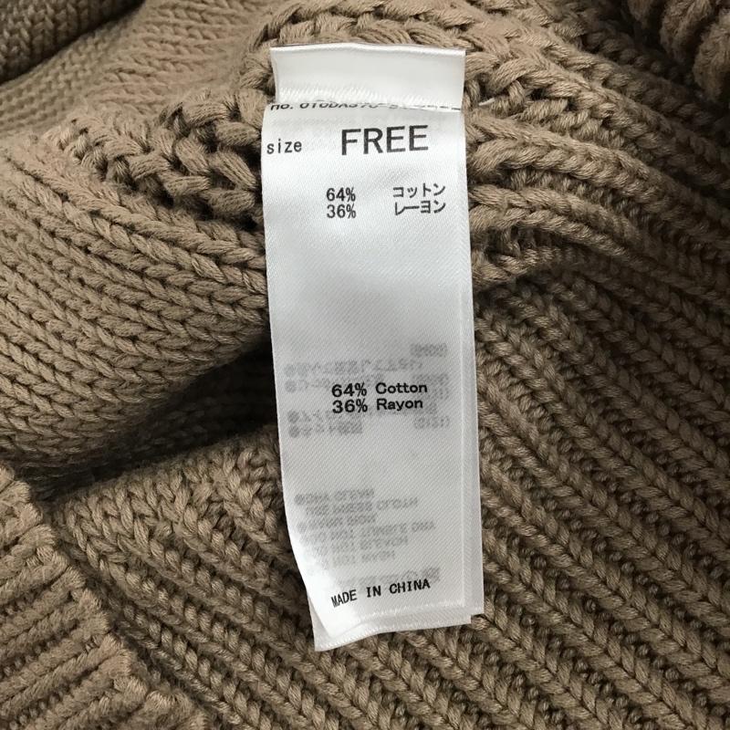 エムアンダーバー M_ カーディガン 長袖 010DA370-5450 FREE 無地 茶 / ブラウン / レディース USED 古着 中古 10083290
