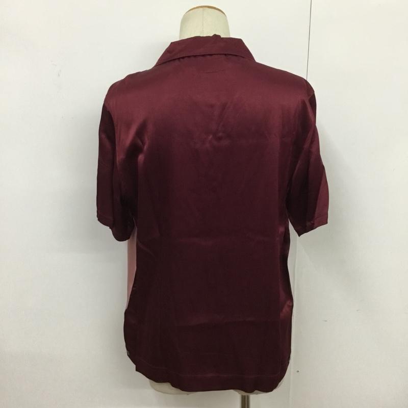 ステューシー STUSSY シャツ、ブラウス 半袖 1110025 2 TONE BOWLING SHIRT ボウリングシャツ タグ付き M ロゴ、文字 ボルドー / ボルドー / X 桃 / ピンク / メンズ USED 古着 中古 10083364