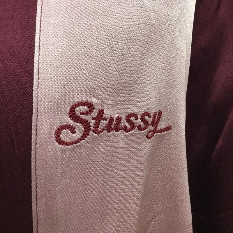 ステューシー STUSSY シャツ、ブラウス 半袖 1110025 2 TONE BOWLING SHIRT ボウリングシャツ タグ付き M ロゴ、文字 ボルドー / ボルドー / X 桃 / ピンク / メンズ USED 古着 中古 10083364