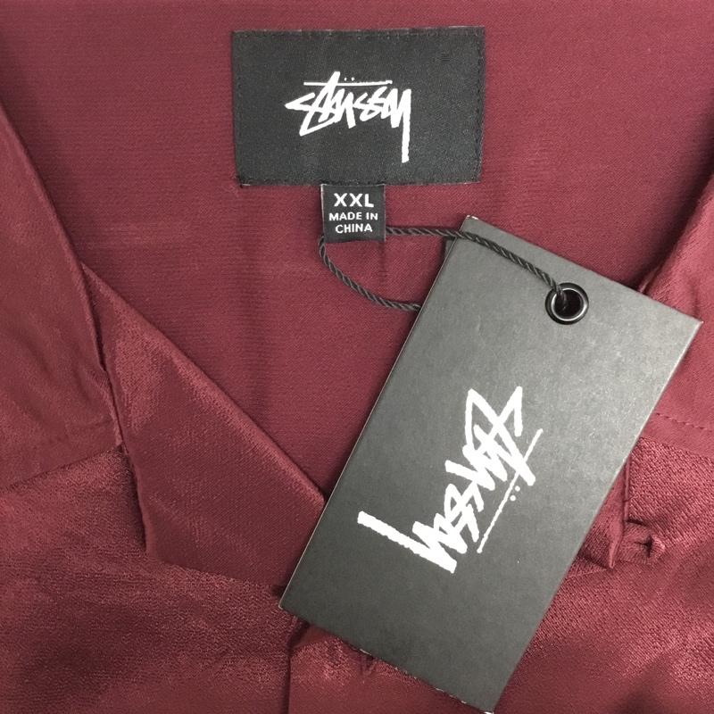 ステューシー STUSSY シャツ、ブラウス 半袖 1110025 2 TONE BOWLING SHIRT ボウリングシャツ タグ付き XXL ロゴ、文字 ボルドー / ボルドー / X 桃 / ピンク / メンズ USED 古着 中古 10083366