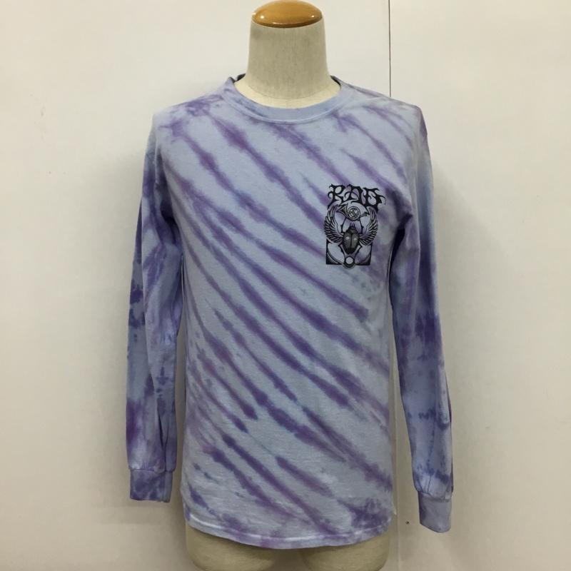 ラディアル RADIALL Tシャツ 長袖 RAD-17AW-SPOT-CUT002 タイダイ バックプリント S ロゴ、文字 水色 / ライトブルー / X 紫 / パープル / メンズ USED 古着 中古 10083379